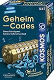 Kosmos 658076 Geheim-Codes, Baue ein eigenes Zahlen-Geheimversteck, Codes knacken, Nachrichten und Geheimnisse verschlüsseln, Experimentierset für Kinder ab 8 - 11 Jahre, Kryptex Mitbringsel Geschenk, silver