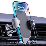 WOCBUY Handyhalterung fürs Auto mit verbessertem Clip, Lüftungsschlitz-Autohalterung, 360° drehbar, Auto-Handyhalterung mit Ein-Klick-Entriegelung, kompatibel mit iPhone 15 Max und allen 10,2 - 17,8