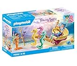 PLAYMOBIL Princess Magic 71500 Meeresbewohner mit Seepferdchenkutsche, inklusive sieben Seepferdchen und Dekomuscheln zum Befestigen, detailreiches Spielzeug für Kinder ab 4 Jahren