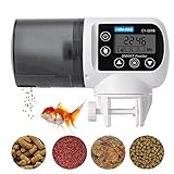 Nobleza - Futterautomat Aquarium Zubehoer Fische Futterspender 200ml Große Kapazität Fischfutter bis zu 4 Mal am Tag mit Zeitschaltuhr LCD Display für Urlaub Teich Goldfische Tank