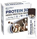 IronMaxx Protein 30 Eiweißriegel - Cookies und Cream 6 x 35g | palmölfreier Proteinriegel mit Vitaminen | für zuckerreduzierte und Low-Carb-Ernährung geeignet