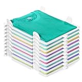 BoxLegend T-shirt Organizer Stapelbar, Closet Organizer, Erwachsene und Kinder Kleiderschrank Organizer Stapelbar für T Shirt Hemden,10 Stück