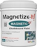 Magnetize-It! Magnetische Wand-/Kreidetafelfarbe (auf Wasserbasis) – Deco Color Extra Haftung und Nachhaltig, Allzweck-Innenraumfarbe 1L (Waldgrün)
