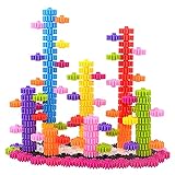 SIENIANLINE Gears Ineinandergreifendes Lernset - Bauset für Anfänger - Konstruktionsspielzeugset Baukasten Spielzeug 180 Teile - 10 Farben