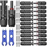 12 Paar Solar Stecker Set PV Solarstecker Plug Play Solaranlage Solarpanel Stecke Kabelstecker Photovoltaik Steckverbinder Kompatibel mit Solarkabel 2.5mm²/4mm²/6mm² Verlängerung kabel