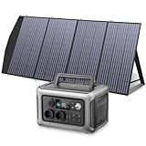 ALLPOWERS Solargenerator R600, 2x 600W (1200W Spitze) AC Ausgang Tragbare Powerstation mit 200W Solarpanel, 299WH LiFePO4 Batterie, Mobile Stromversorgung für Garten Reise Camping Wohnmobil Notfall