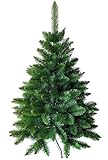 Weihnachtsbaum künstlich 120 cm –TESTSIEGER - Dichte Zweige, einfacher Aufbau, Made in EU - Künstlicher Weihnachtsbaum mit Metallständer– Edle Nordmanntanne - Tannenbaum künstlich von Pure Living
