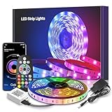 LED Strip 6m, RGB LED Streifen, Lichterkette mit Fernbedienung Upgrade auf 6m, Musiksync Farbwechsel Band Lichter für die Beleuchtung