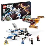 LEGO Star Wars New Republic E-Wing vs. Shin Hatis Starfighter, Set der Ahsoka-Serie mit 2 Spielzeug-Fahrzeugen, Droiden-Figur, 4 Minifiguren und 2 Lichtschwertern 75364