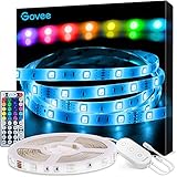 Govee LED Strip 5m, RGB LED Streifen, Farbwechsel LED Band mit IR Fernbedienung, für die Beleuchtung von Haus, Party, Küche 5M