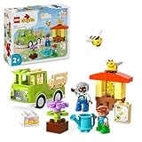 LEGO DUPLO Town Imkerei und Bienenstöcke, Lernspielzeug für Kleinkinder mit 2 Figuren und einem fahrbaren LKW, Set zum Bauen und Umbauen, Spielzeug für Kleinkinder ab 2 Jahren 10419