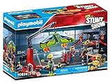 PLAYMOBIL Air Stuntshow 70834 Servicestation mit Kran, Spielzeug-Werkstatt für Flugzeuge, Spielzeug für Kinder ab 5 Jahren