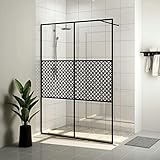 Duschwand für Begehbare Dusche mit Klarem ESG-Glas 140x195 cm, LAPOOH Duschrückwand, Duschabtrennung, Glaswand Dusche, Duschglaswand, Duschtrennwand - 151032
