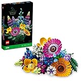LEGO Icons Wildblumenstrauß-Set, künstliche Blumen mit Mohn und Lavendel zum Basteln für Erwachsene, Einzigartige Geschenkidee für Heimdeko, Botanical Collection 10313