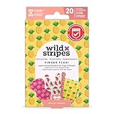 Wild Stripes Pflaster Set I Wasserfeste Pflaster I Finger Flexi Food I Wundpflaster Hautfreundlich I Ergonomische Passform I 24h Schutz I Duschpflaster Wasserresistent I 20 Stück