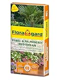 Floragard Kübelpflanzenerde mediterran 40 L - Spezialerde für große Kübel, Zitruspflanzen, Oleander, Oliven - auch für Dachgärten