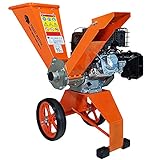 Forest Master FM6DD Benzin 4-Takt Motor Holz Garten Häcksler, 6 HP, Orange, 780 x 480 x 910