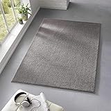 Taracarpet Teppich Kurzflor weicher Designer Uni Bodenbelag Madrid fürs Wohnzimmer, Kinderzimmer, Schlafzimmer und die Küche geeignet Anthrazit Dunkelgrau 160x220 cm