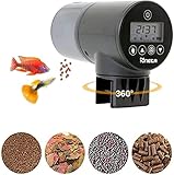 Sneta Futterautomat Aquarium, Fischfutterautomat Automatischer 200ml Große Kapazität Mit USB-Ladekabel Und LCD Display Geeignet Für Aquarium, Fischtank Und Schildkrötentank