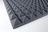 Akustikschaumstoff Pyramidenschaumstoff PU piramide 30mm selbstklebend - Anthrazit 1000x500x30mm 0,5m2