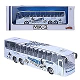 Zerodis 1:50 Simulation Transit Bus Modell,Bus Modell Spielzeug Alloy Pull-Back Busspielzeug mit Licht und Musik für Kinder(Weiß)
