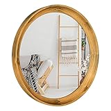 JIYUERLTD Wandspiegel, Runder Spiegel, Dekorative Holzrahmen Morden Spiegel für Badezimmer, Eingänge, Wohnzimmer und Puderzimmer, Schlafzimmer (Small 35cm)