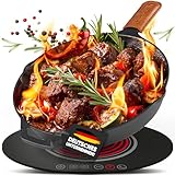 BBQ Ben Gusseisenpfanne Induktion [Feuerfest] Cast Iron Pan - leckere Röstaromen & knusprige Kruste, Grillpfanne Gusseisen, Eisenpfanne, Ofenfeste Pfanne, Antihaft-Bratpfanne, Gusspfanne Grill (30 cm)