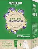 WELEDA Bio Skin Food Handmasken Set - Naturkosmetik Handpflege Geschenkset zur intensiven Pflege trockener Haut bestehend Haut Creme & wiederverwendbaren Handschuhen aus Bio Baumwolle