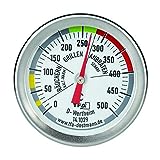 TFA Dostmann 141029 BBQ Thermometer, Analog, 14.1029, zur Garraumtemperaturmessung, für den Grill/Smoker, aus Edelstahl, 18/8, Silber, Ø 52 x H 67 mm