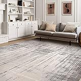 Tinyboy-hbq Teppiche Modern Designer für Wohnzimmer Kurzflor Teppich für Wohnzimmer Schlafzimmer Grau (Grau/Beige, 200 x 300 cm)