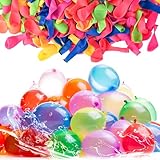 Tigvio 1000 Stück Wasserbomben, Wasserballons Set, Bunt Wasserbomben Wiederverwendbar, Wasserbomben Luftballons, Mini Luftballons für Kinder Wasserspiele Sommer Draussen Party Sommergeschenk
