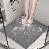 Duschmatte rutschfest 53x53 cm, PVC Schnelltrocknend Badewannenmatte rutschfest, Weich Komfort Sicherheits Antirutschmatte Dusche, Duscheinlage rutschfest für Nassbereiche(53 x 53 cm)