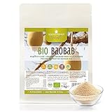 GOLDEN PEANUT Gourmet Bio Baobab Fruchtpulver 1 kg - reine Rohkostqualität, 100% Bio vom Affenbrotbaum, Müsli backen Smoothy