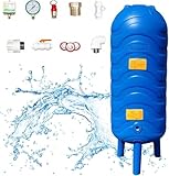 CFDZCP Wasserdrucktanks for Brunnensysteme, Bodenstehend, Tragbarer Druckwasserspeichertank Mit Armaturen, PE-Wasserspeicherblasenbehälter for Zuhause/Wohnbereich(90x40cm/(100L/26.4Gal))