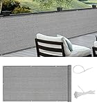 COOL AREA Balkon Sichtschutz HDPE UV-Schutz Leicht Transparent,Balkonverkleidung mit Kabelbinder, 90x500cm, Braun-grau