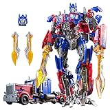 SK MISS Transforming Optimus Figur Spielzeug, Deformation Roboter Spielzeug Car, Action Figuren mit Extra Austauschbaren Kopf für Kinder 7+