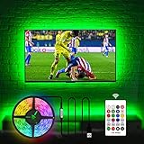 HAMLITE LED Strip 3.5m, LED Streifen fernseher 50 55 zoll, USB TV Hintergrundbeleuchtungs RGB flexible led beleuchtung fernseher mit RF Fernbedienung, Verwendung für TV/PC