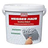 Lugato Weisses Haus Kunstharz Rollputz - Körnung 0,5 mm 8 kg