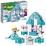 LEGO 10920 DUPLO Elsas und Olafs Eis-Café aus Die Eiskönigin II, Spielzeug aus Bausteinen mit Cupcakes und Teekanne für Kleinkinder, Mädchen und Jungen ab 2 Jahren