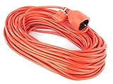 SEVICO Verlängerungskabel 20 m Stromkabel Kabel Orange Stecker Garten Baustelle Home Office Qualitäts-Kunststoff-Verlängerungskabel Schutzkontakt-Verlängerung V30