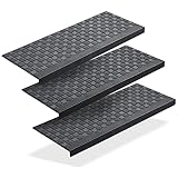 BigDean 3er Set Stufenmatten aus Gummi - 65x25cm - Treppenstufen Matten für Außen Outdoor - Antirutschmatten Treppe Anti-Rutsch Gummimatten - Made in EU