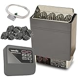 vanvilla Saunaofen Saunaofen 9kw mit externer Steuerung 380V Sauna inkl. Saunasteine für Aufguss Sauna Ofen Heizung Finnische Sauna Fasssauna Gartensauna