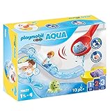 PLAYMOBIL 1.2.3 Aqua 70637 Fangspaß mit Meerestierchen, Badewannenspielzeug für Kleinkinder, Mit schwimmfähigen Fischen, Erstes Spielzeug für Kinder ab 1,5 bis 4 Jahre