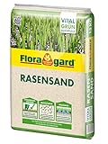 Floragard Rasen-Sand 15 kg für 10 m² • Rasenpflege • zum Lüften schwerer Böden • streuwagenfähig • zum Topdressing nach dem Vertikutieren • zum Ausgleichen von Unebenheiten