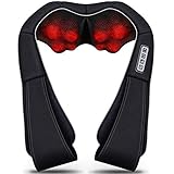 Shiatsu Nacken- und Rückenmassagegerät mit Wärmefunktion, VIKTOR JURGEN zur Erholung vom Sport geeignetes Schultermassagegerät für Nacken, Rücken, Schulter, Entspannungsgeschenke für Männer Frauen