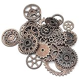 Zeayebsr 40g Steampunk Zahnräder Vintage Steampunk Zahnräder Set Anhänger Metall für Schmuck Basteln