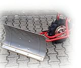 POWERPAC Schneeschild 740mm Edelstahl mit Gummileiste und Adapter passend für ED120 - AKKUSCHUBKARRE ELEKTROSCHUBKARRE AKKUSCHNEERÄUMER AKKUSCHNEESCHIEBER SCHUBKARRE DUMPER MOTORSCHUBKARRE