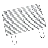 FLAMMBURO Grillroste eckig 60x40 cm - In verschiedenen Größen erhältlich, aus verchromtem Stahl, Stabstärke 4,8 mm, Grill-Aufsatz, Rost, Grillgitter, BBQ (60 x 40 cm)