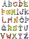 5 Sevi Holzbuchstaben Clown für Wunschname inkl Geschenkverpackung Türbuchstaben Kinderbuchstaben Holz Dekobuchstaben