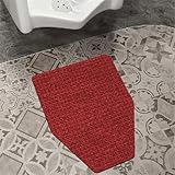 1Stück Urinal Matte Antimikrobielle Urinalmatten rutschfeste Badezimmer-Urinmatte, Bodenmatte, saugfähige WC-Urin-Matten für männliche Urinale odor-eliminating Mats(Size:40x60cm,Color:Weinrot,)